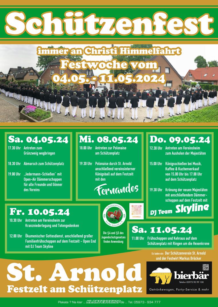 Schützenfest 2024 in St. Arnold